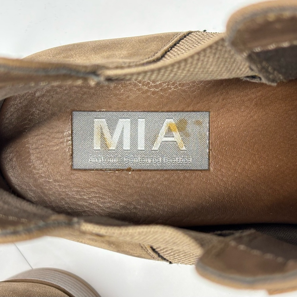 ✨MIA Tan Vegan Leather Ankle Booties Size 8.5 - Picture 9 of 10
